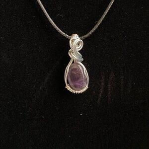 90 Large Amethyst Pendant